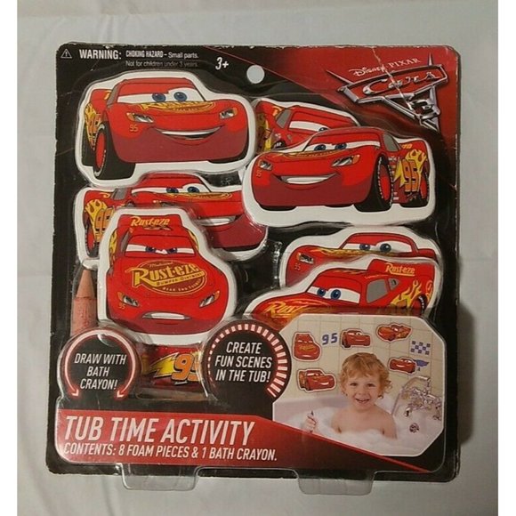 Disney Pixar Other - Disney Pixar CARS Tub Time Activity Set With Bath